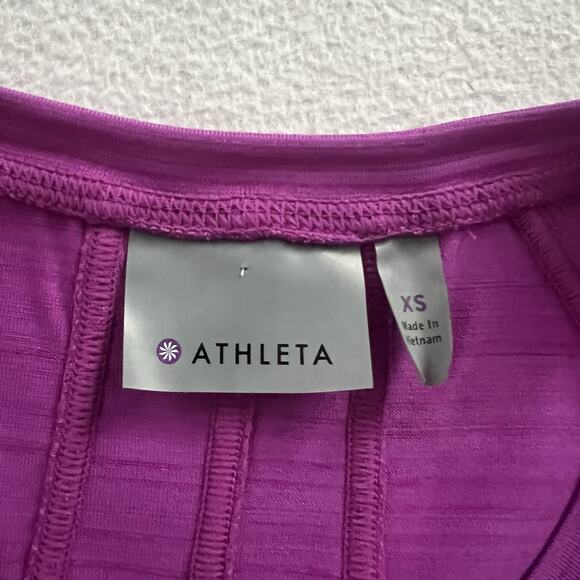 Athleta Purple UPF Sleeveless 1/4 Zip Pacifica Tee Swim Rashguard Top 439089 XS - Picture 4 of 8